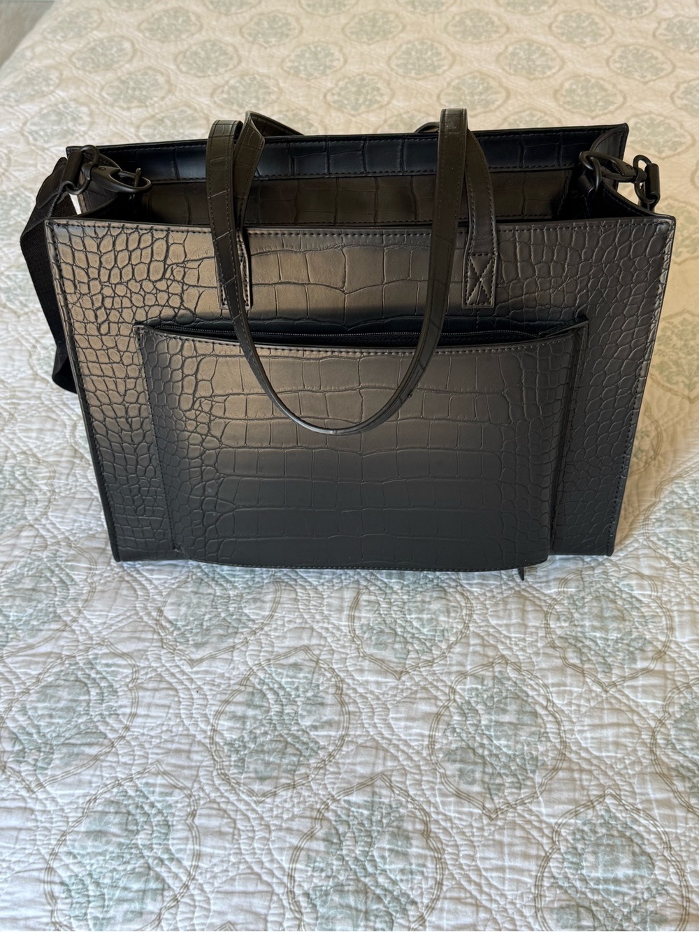 BÉIS Work Tote – Black Croc (Standard Size) - Picture 6 of 6